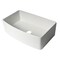 Alfi Brand White Smooth Curved Apron 33" x 20" Single Bowl Fireclay Farm Sink with Grid ABFC3320S-W - alternate 11
